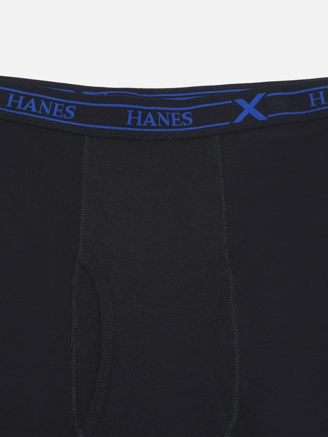 Hanes - Plus Size Men's Pure Cotton Black Solid Trunk Innerwear