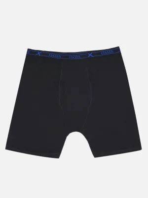 Hanes - Plus Size Men's Pure Cotton Black Solid Trunk Innerwear