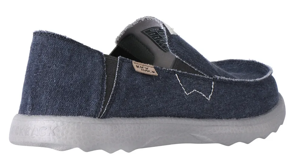Kickback Mens Couch 2.0 Slip On Canvas Shoes - Dark Navy
