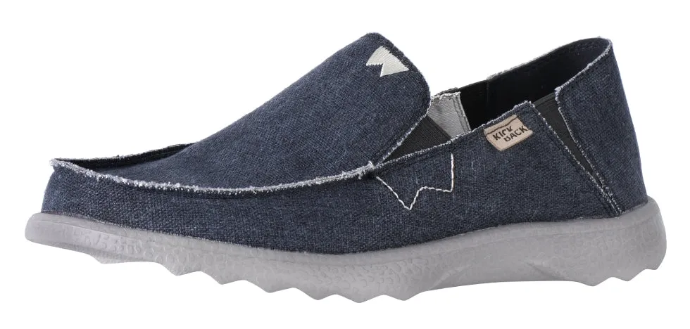 Kickback Mens Couch 2.0 Slip On Canvas Shoes - Dark Navy