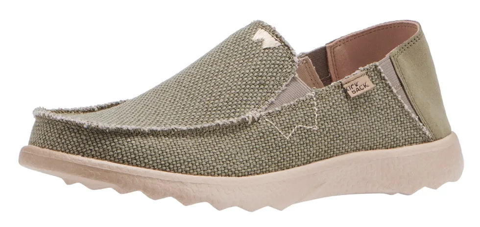 Kickback Mens Couch 2.0 Vibe Slip On Canvas Shoes - Khaki