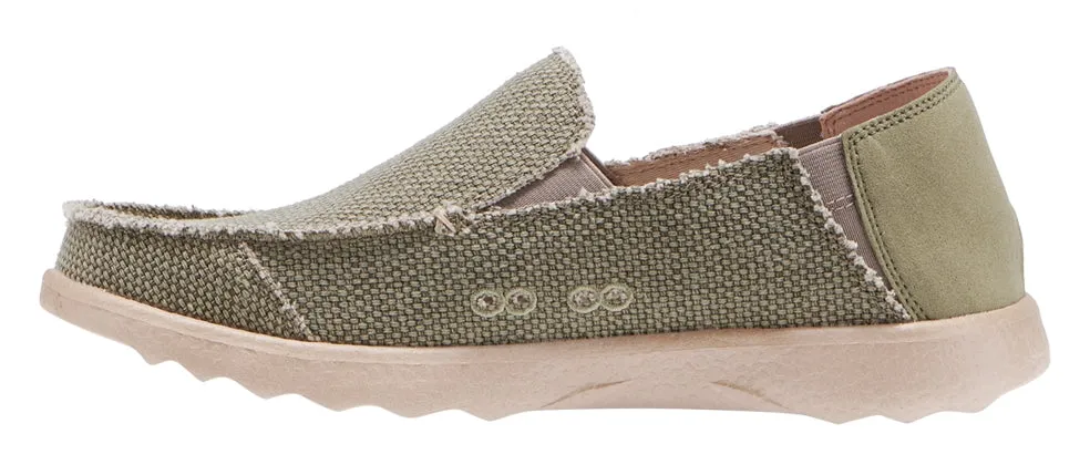 Kickback Mens Couch 2.0 Vibe Slip On Canvas Shoes - Khaki
