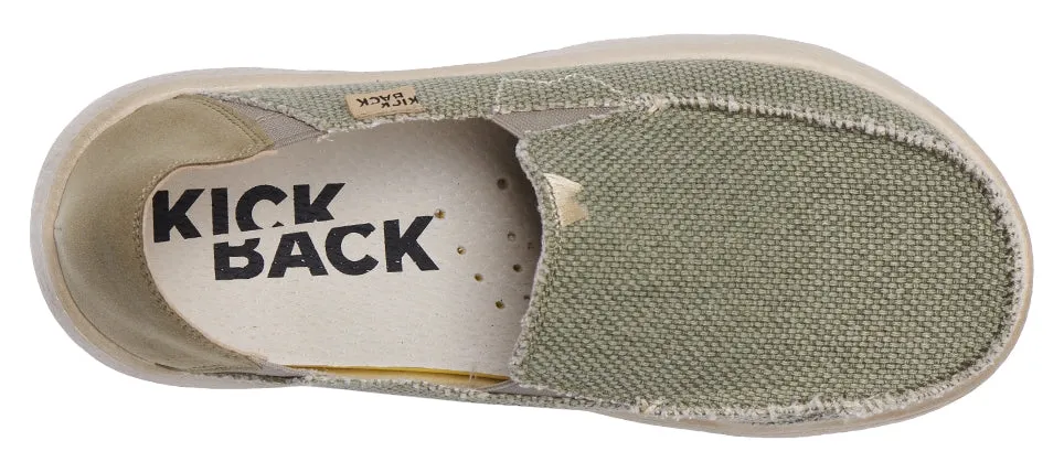Kickback Mens Couch 2.0 Vibe Slip On Canvas Shoes - Khaki
