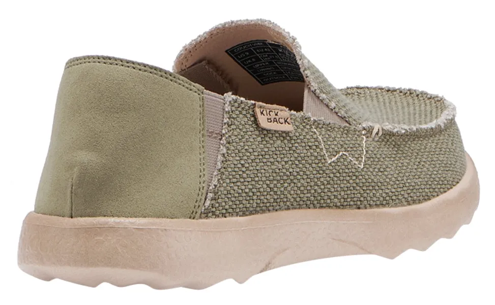 Kickback Mens Couch 2.0 Vibe Slip On Canvas Shoes - Khaki