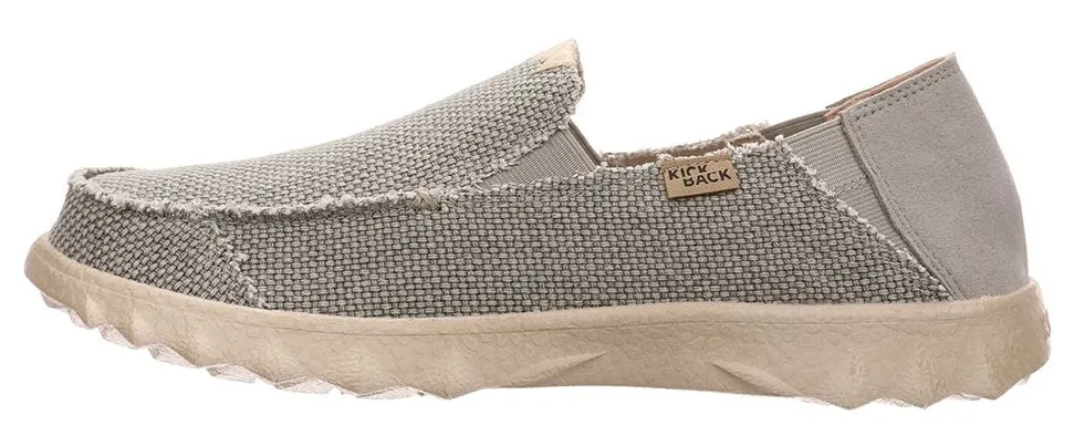 Kickback Mens Couch Vibe Slip On Canvas Shoes - Rocket Grey