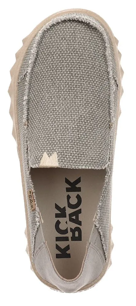 Kickback Mens Couch Vibe Slip On Canvas Shoes - Rocket Grey