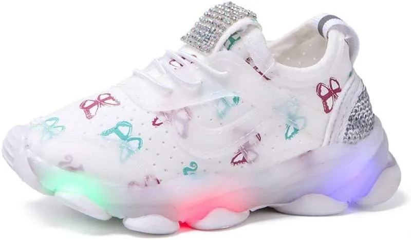 Kids Light Up Shoes Flash Sneakers Lightweight for Boys Girls Toddler Athletic Runing Walking Kids Tennis Shoes