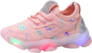 Kids Light Up Shoes Flash Sneakers Lightweight for Boys Girls Toddler Athletic Runing Walking Kids Tennis Shoes