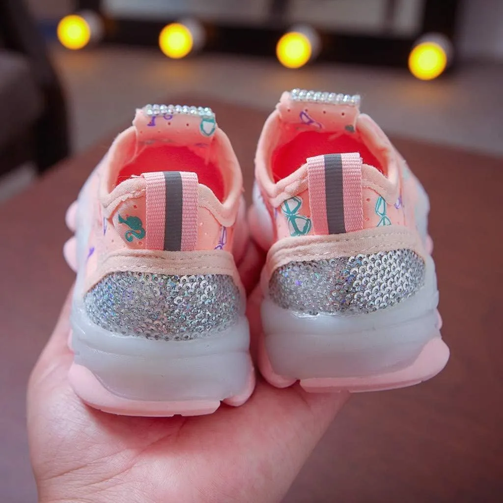 Kids Light Up Shoes Flash Sneakers Lightweight for Boys Girls Toddler Athletic Runing Walking Kids Tennis Shoes