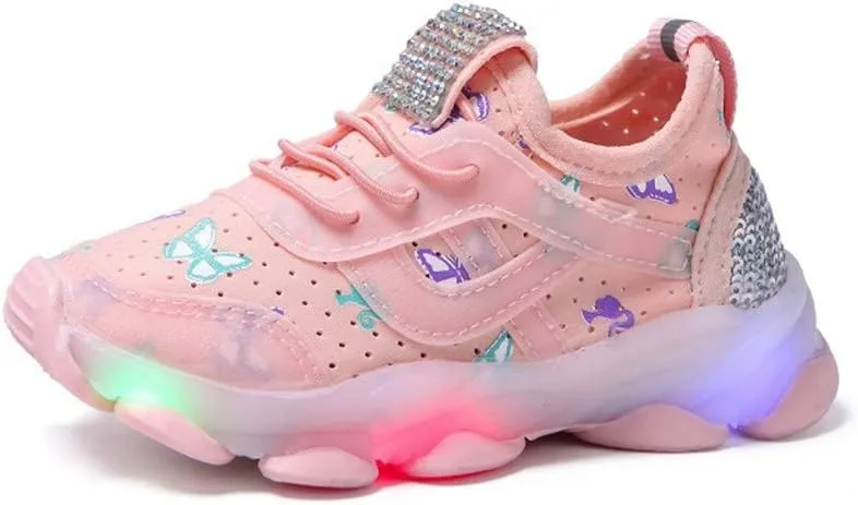 Kids Light Up Shoes Flash Sneakers Lightweight for Boys Girls Toddler Athletic Runing Walking Kids Tennis Shoes