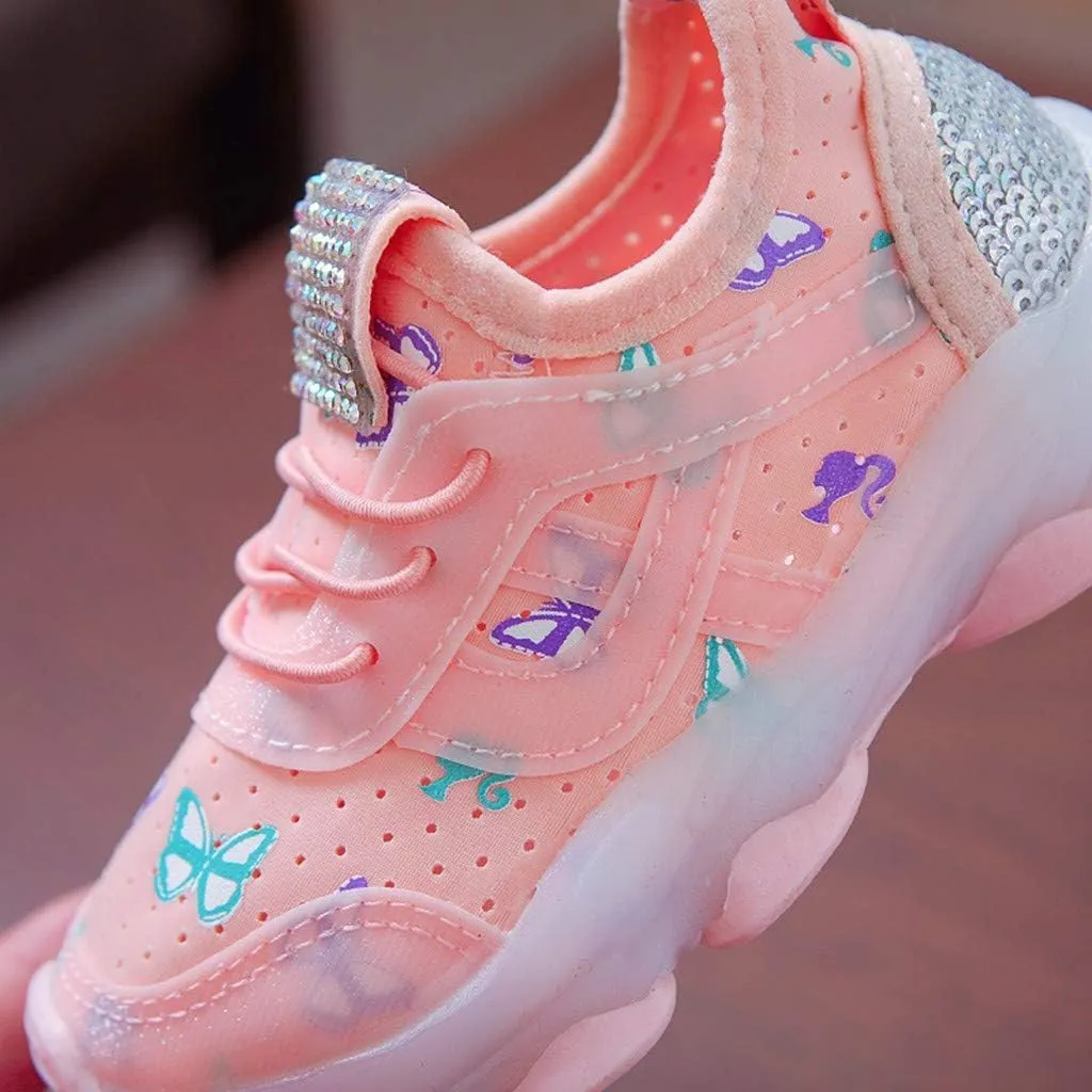 Kids Light Up Shoes Flash Sneakers Lightweight for Boys Girls Toddler Athletic Runing Walking Kids Tennis Shoes