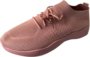 Lausiuoe Slip On Sneakers Women Wide Width Walking Tennis Shoes Running Casual Comfortable Mesh Athletic Gym Sock Shoes