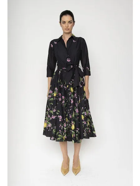 LAVI COUTURE - SPRITZ BLACK FLORAL DRESS