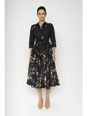 LAVI COUTURE - SPRITZ BLACK FLORAL DRESS