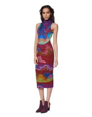 Mara Hoffman Radial Turtleneck Midi Dress