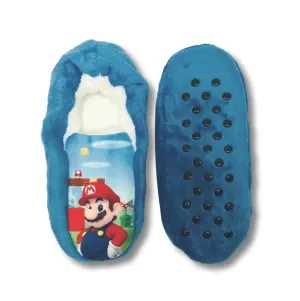 Mario Boys Slippers Fuzzy Moccasin House Shoes for Kids
