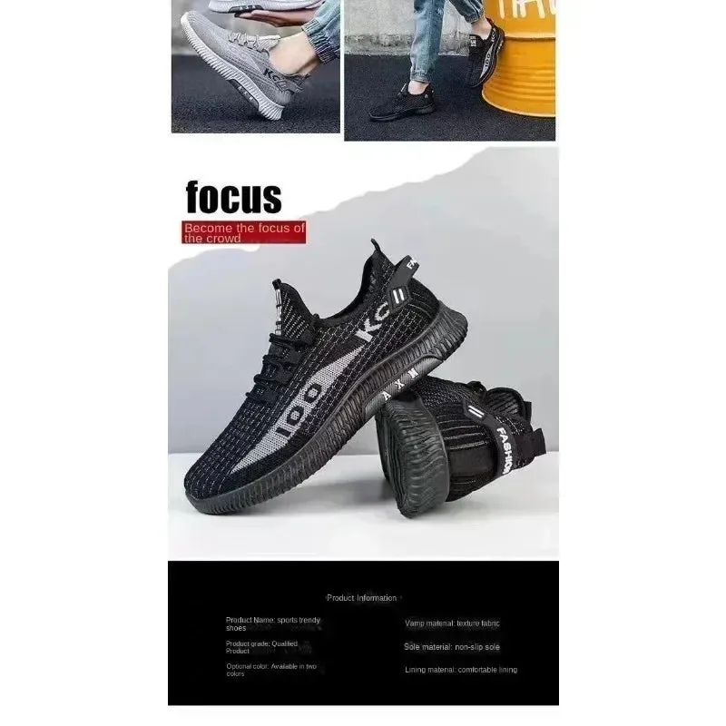 Mens Trendy Lightweight Mesh Sneakers  Breathable  Comfortable