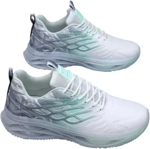 Men's Trendy Sneakers with Wing Pattern Shock Absorption Non Slip Lace Up Comfy for Outdoor Running Workout Hiking All Seasons