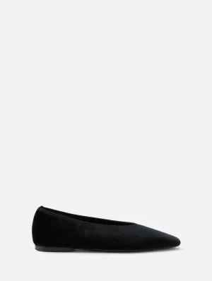 Minimalist Velvet Ballerina Flat