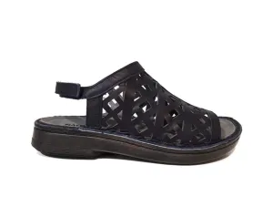 Naot Amadora Ink Blue Soft Leather Sandals Made In Israel