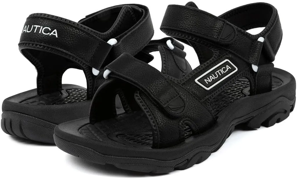 Nautica Men's Athletic Sport Sandals  Adjustable Strap, Comfortable Open-Toe Hiking & Walking Sandals with Cushioned Sole