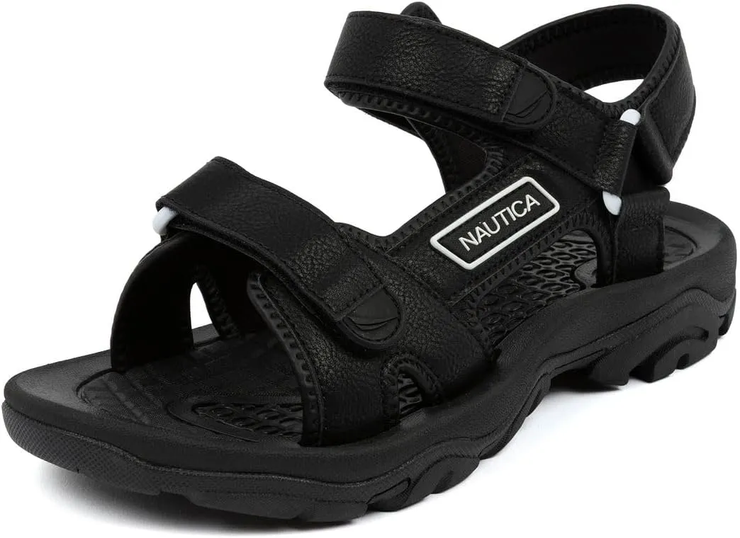 Nautica Men's Athletic Sport Sandals  Adjustable Strap, Comfortable Open-Toe Hiking & Walking Sandals with Cushioned Sole