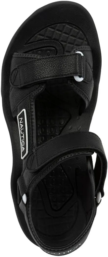 Nautica Men's Athletic Sport Sandals  Adjustable Strap, Comfortable Open-Toe Hiking & Walking Sandals with Cushioned Sole