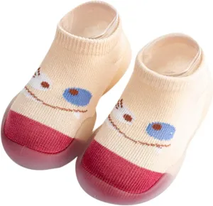 Newborn Shoes for Girls,Boys Girl Cartoon Socks Shoes Toddler Fleece WarmThe Floor Socks Non Slip Prewalker Boys Shoes