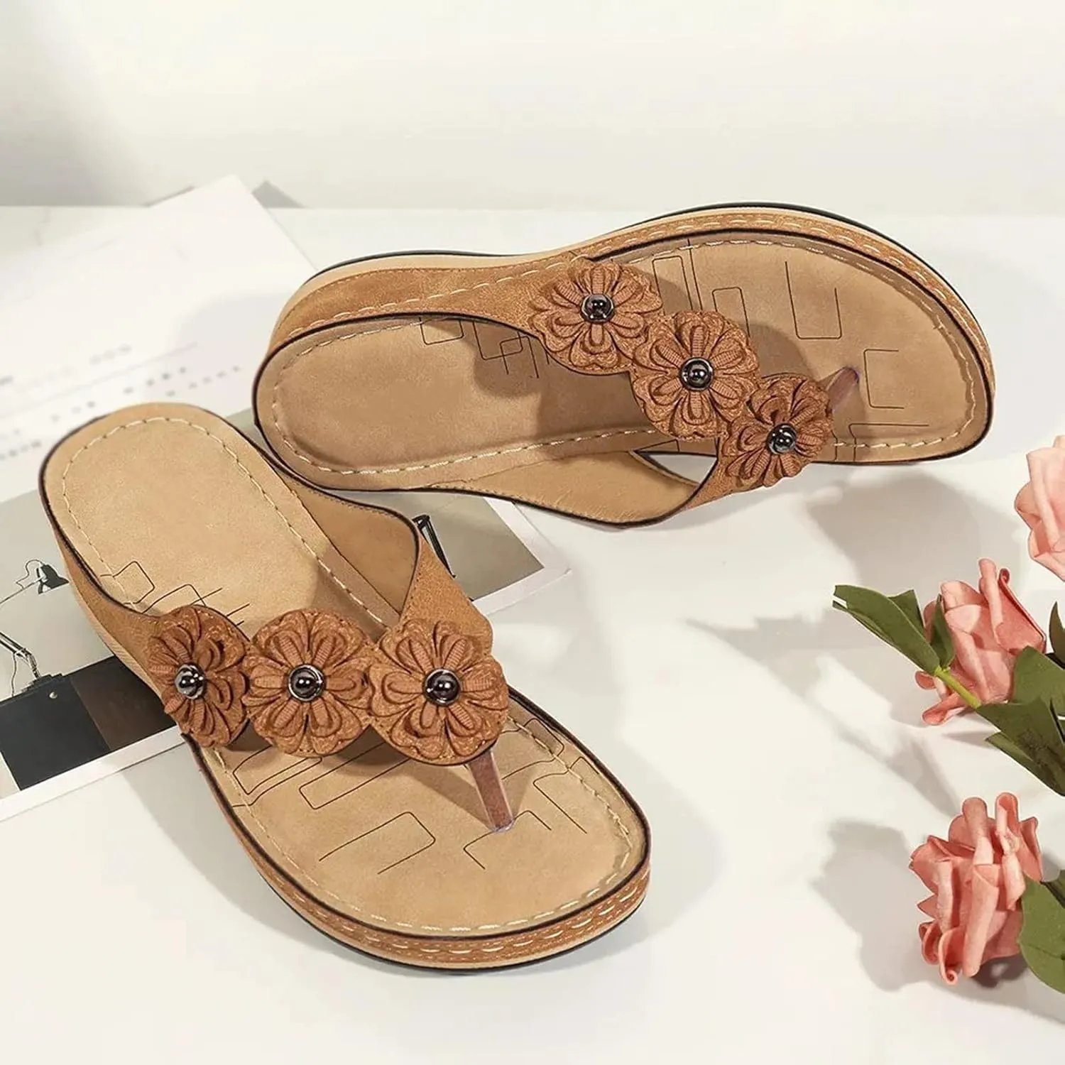 Orthopedic Sandals for Women Wedge Shoes Avylays Breathable Mesh Sports Sandals with Non-Slip Sole Comfortable Sandals
