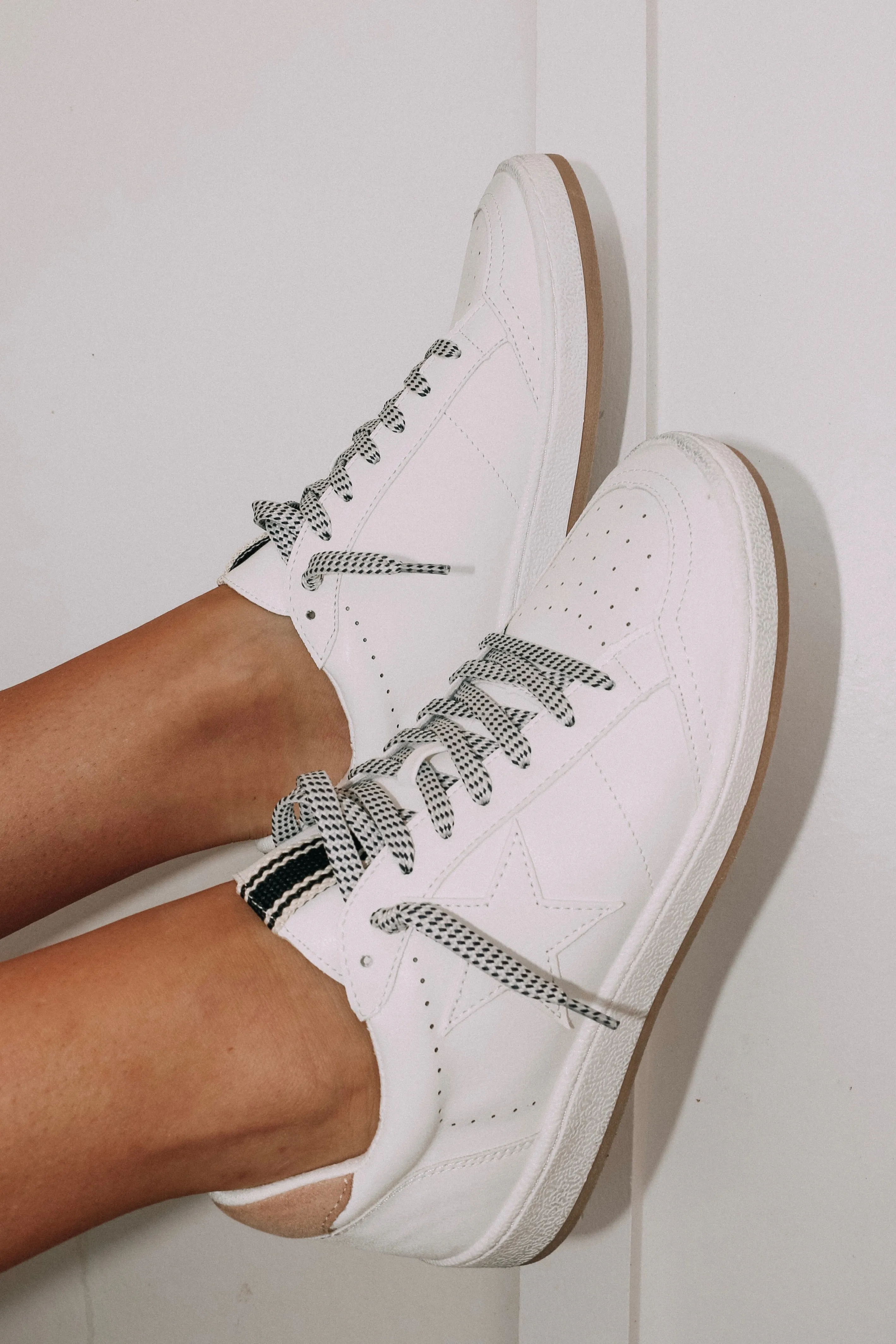Paz Sand Suede Star Sneakers