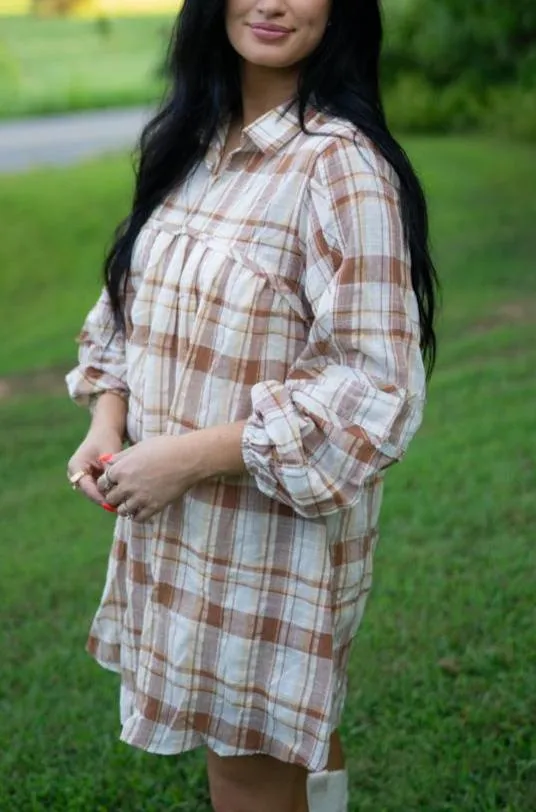 Plaid Babydoll Dress by Poppy Lee Lane