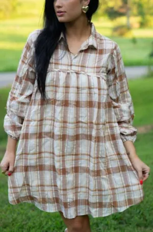 Plaid Babydoll Dress by Poppy Lee Lane