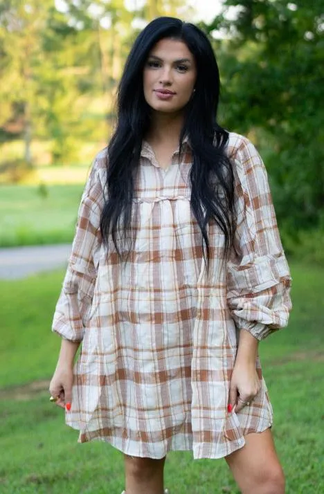 Plaid Babydoll Dress by Poppy Lee Lane