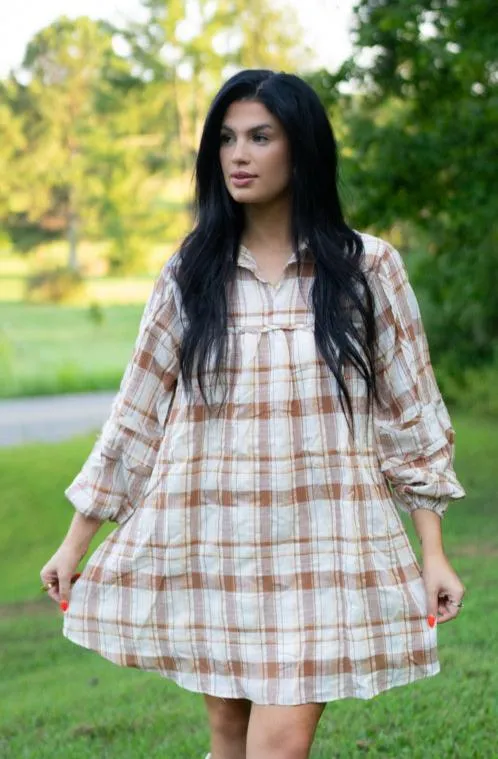 Plaid Babydoll Dress by Poppy Lee Lane
