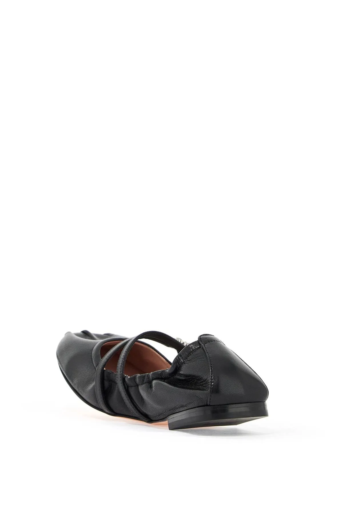 "nappa ballet flats with strass buck RVW7433907091T NERO