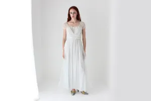 Rare 1950s Delicate Pastel Nylon Nightgown Boudoir Dress