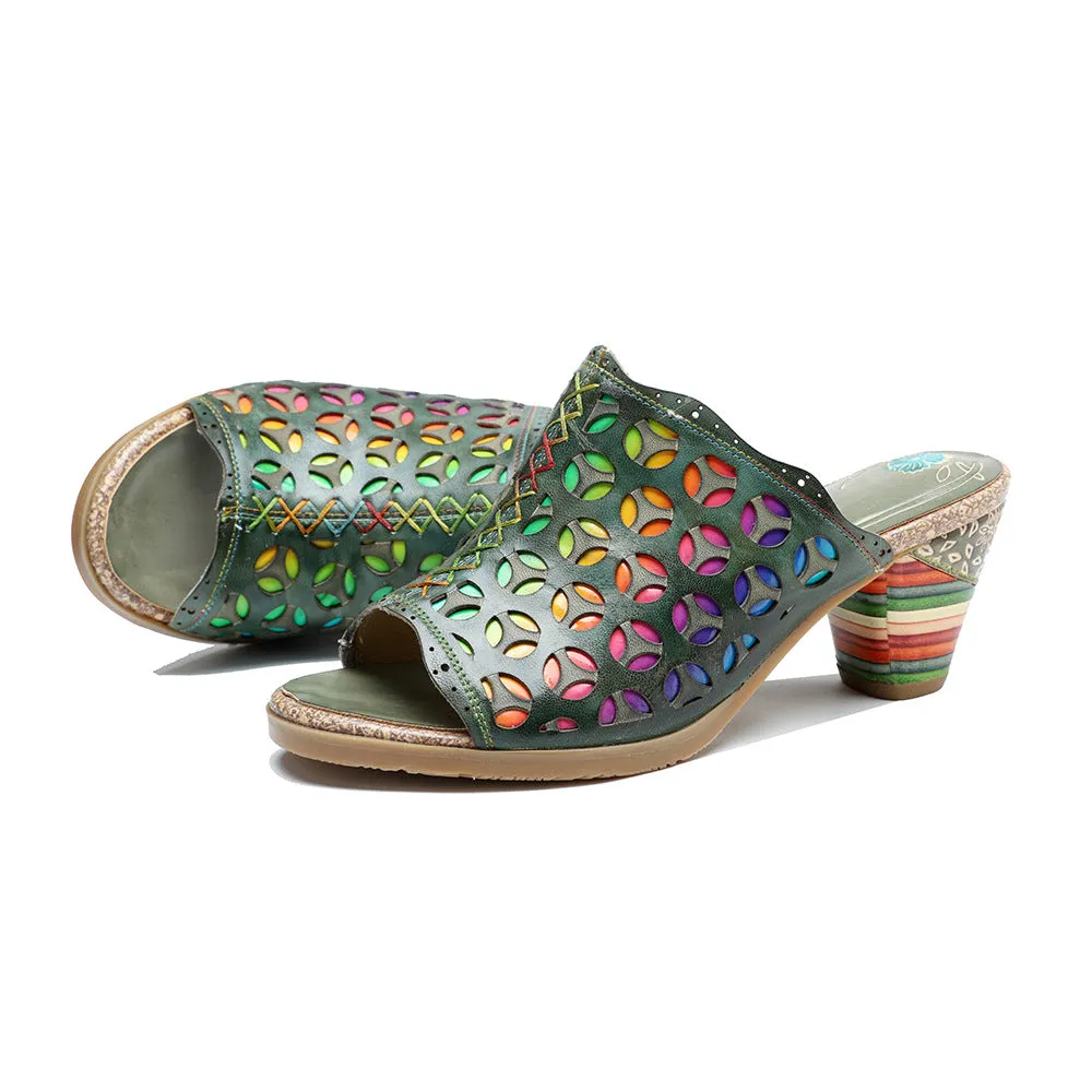 Retro Colorful Hollow and Comfortable Sandals