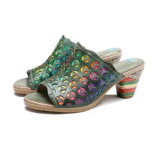 Retro Colorful Hollow and Comfortable Sandals