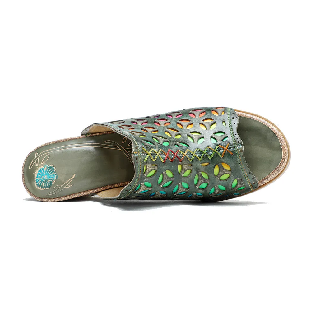 Retro Colorful Hollow and Comfortable Sandals