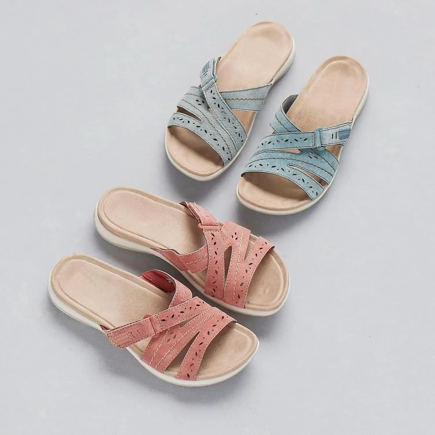 Sandals for Women Summer 2025 Comfortable Soft Sole Sandal Ladies Lightweight Athletic Sandal with Sustainable Slip on Sandals for Women 2025