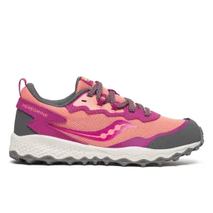 Saucony Peregrine | Coral/Berry Youth Laces Sneakers