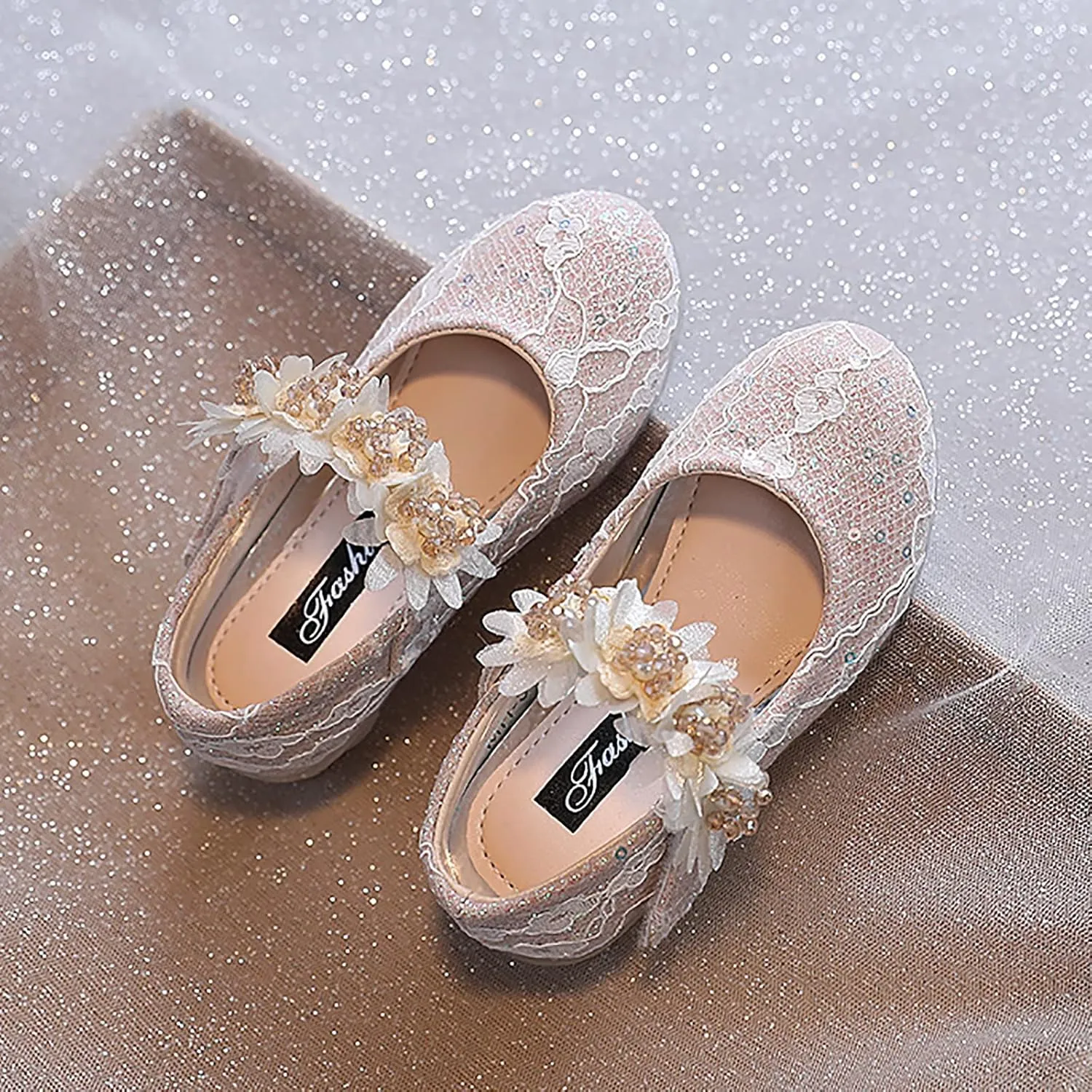 Shoes for Girls,Girls Baby Princess Shoes Rhinestone Flower Sandals Dancing Shoes Pearl Crystal Shoes Kawaii Shoes