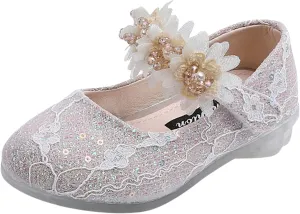 Shoes for Girls,Girls Baby Princess Shoes Rhinestone Flower Sandals Dancing Shoes Pearl Crystal Shoes Kawaii Shoes
