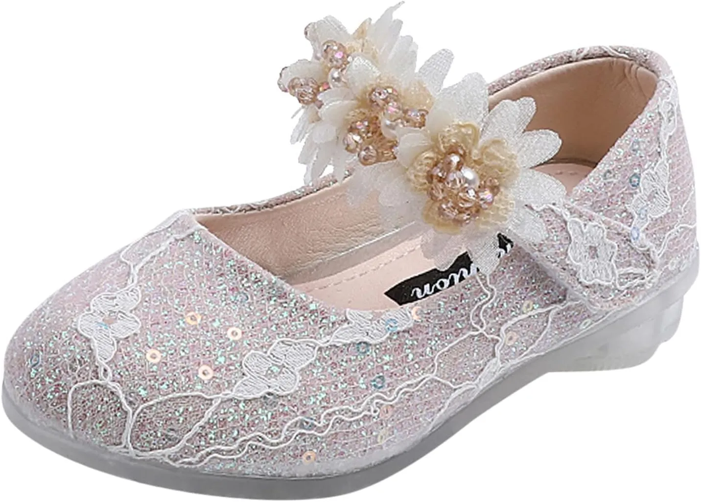 Shoes for Girls,Girls Baby Princess Shoes Rhinestone Flower Sandals Dancing Shoes Pearl Crystal Shoes Kawaii Shoes