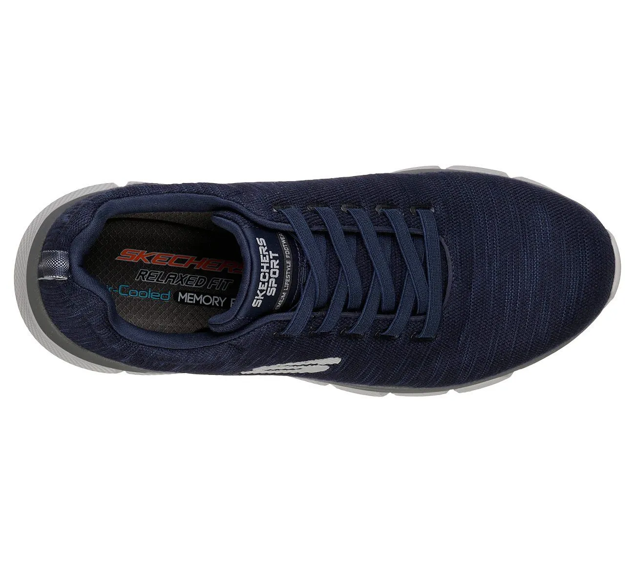 SKECHERS Men's Relaxed Fit Skech-Flex 3.0 Strongkeep Athletic Training Sneaker in Navy/Grey