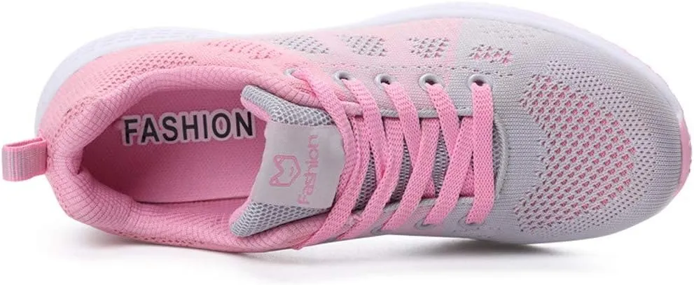 Sneakers for Women Casual Mesh Breathable Lace Up Walking Tennis Shoes Men Athletic Ladies Casual Shoes Black Platform Sneaker Black Tennis Shoe Trainers Shoe