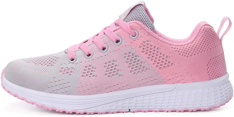 Sneakers for Women Casual Mesh Breathable Lace Up Walking Tennis Shoes Men Athletic Ladies Casual Shoes Black Platform Sneaker Black Tennis Shoe Trainers Shoe