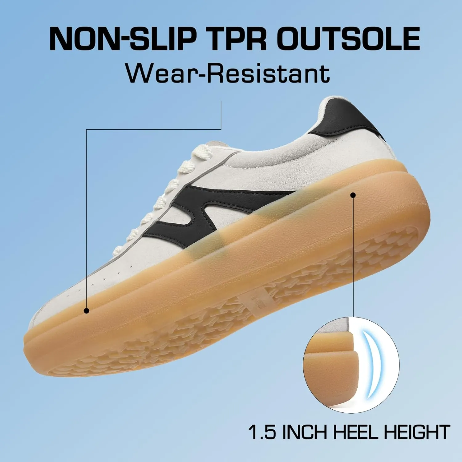 somiliss Sneakers for Women Genuine Leather Suede Upper Non-Slip TPR Outsole Tennis Walking Shoes for Women Fashion Sneakers