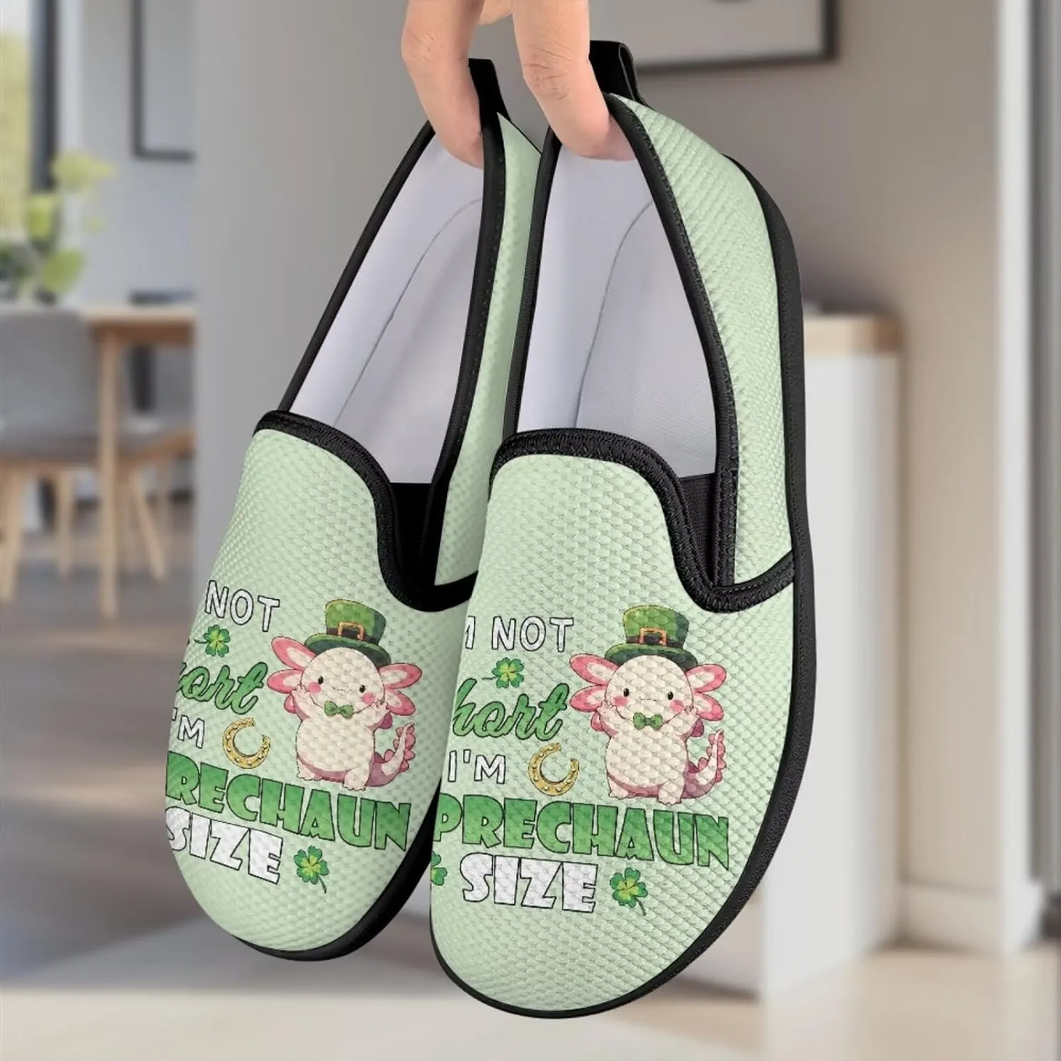 St. Patrick's Day Holiday Dress Walking Shoes Women Trendy Casual Sneakers Comfy Slip On Breathable Gym Workout Fitness Size 5.5-10.5