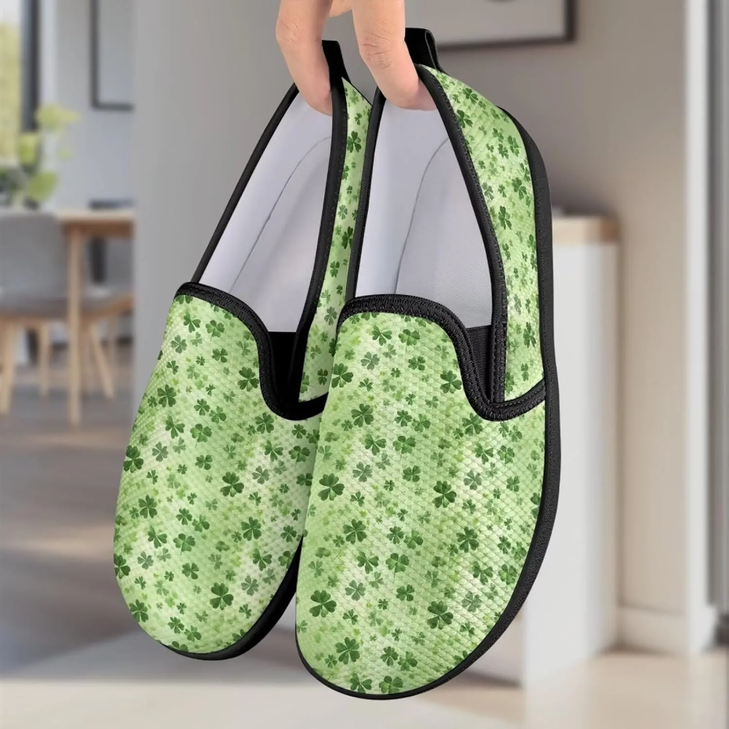 St. Patrick's Day Holiday Dress Walking Shoes Women Trendy Casual Sneakers Comfy Slip On Breathable Gym Workout Fitness Size 5.5-10.5